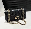 Leather Quilt Purse Black