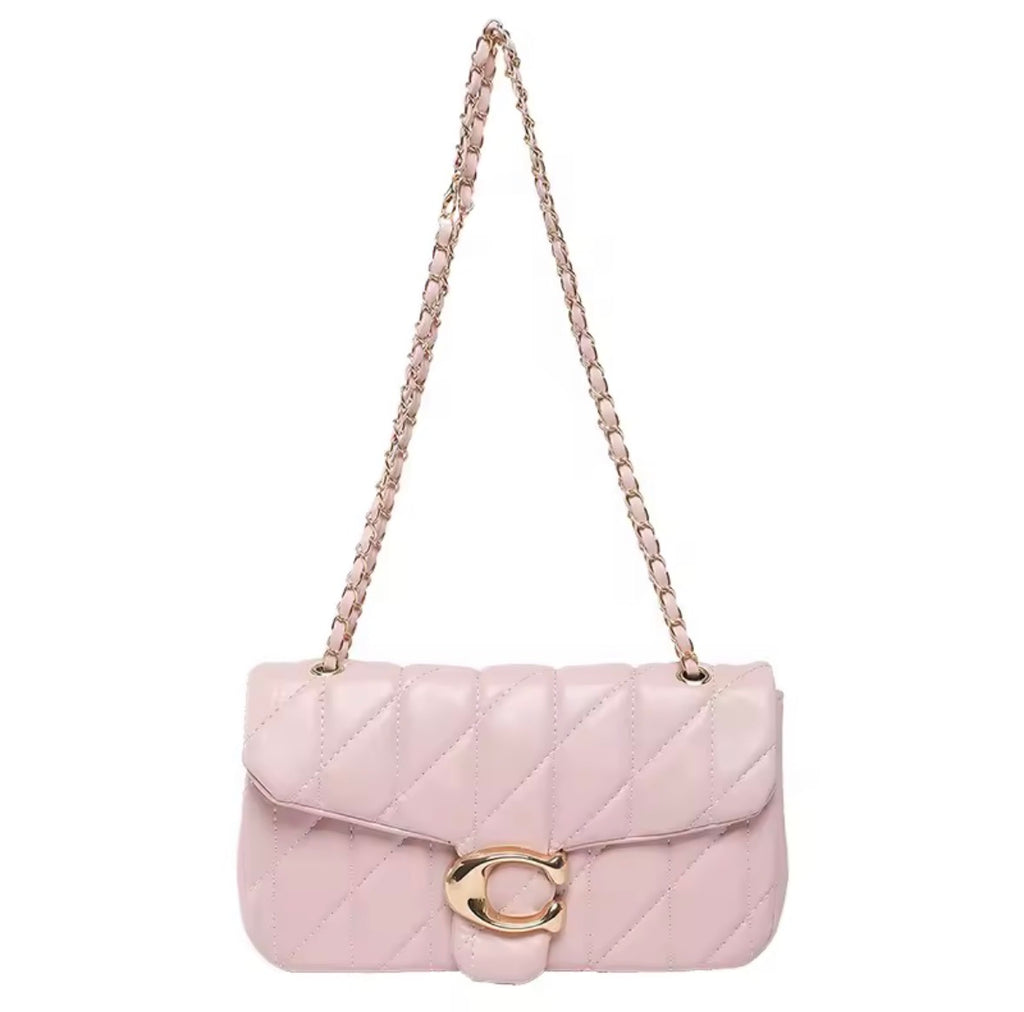 Quilted Crossbody Bags for Women - Small Leather Cross Body Shoulder Handbags Satchel Designer Evening Chain Purse
