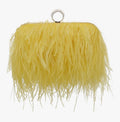 Women Feather Clutch Purse Shoulder Crossbody Bag Evening Handbags